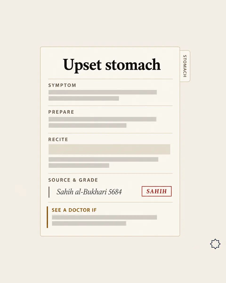 Shifa Card: upset stomach